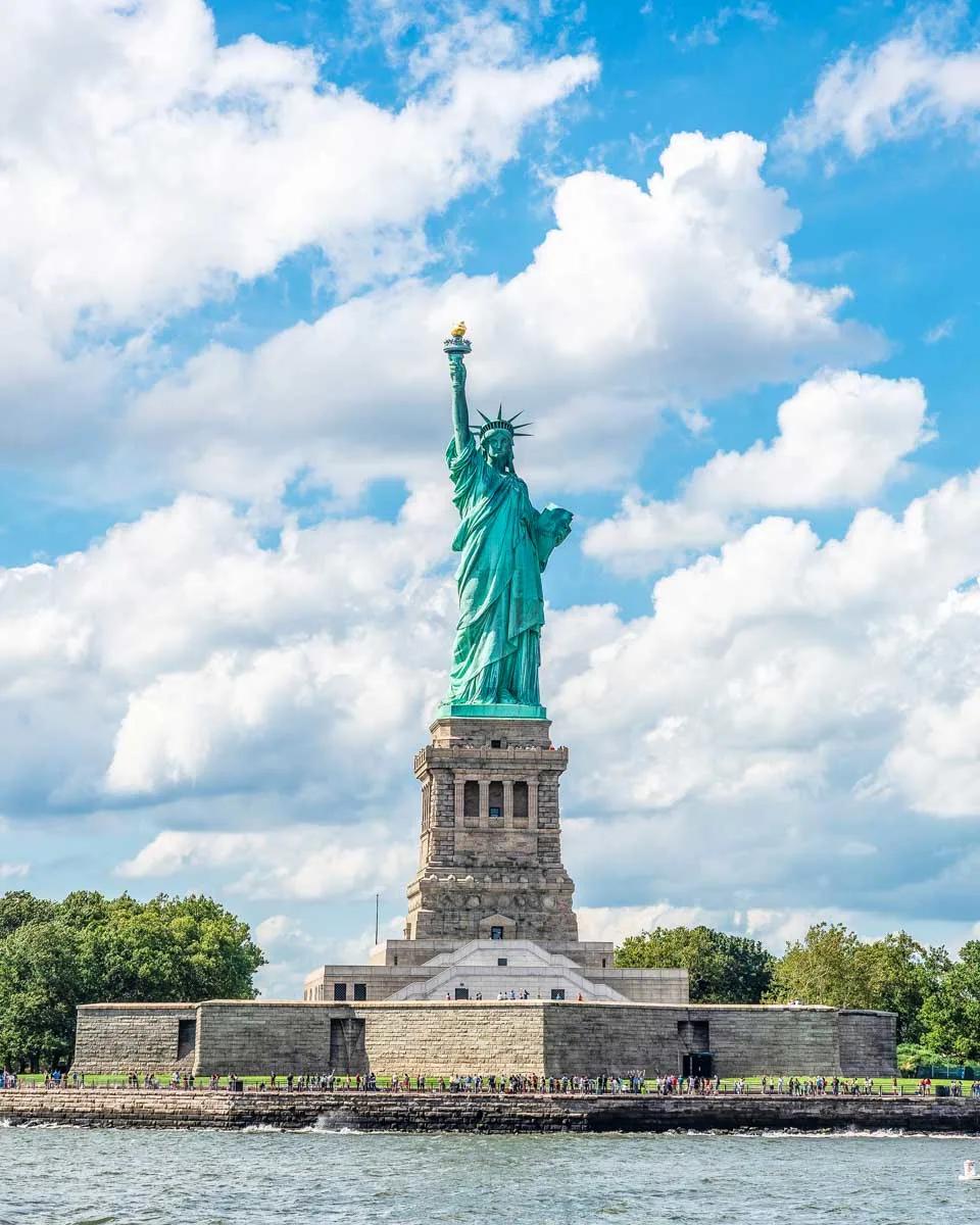 Statue of Liberty as seen from a cruise in New York City, booked through Viator