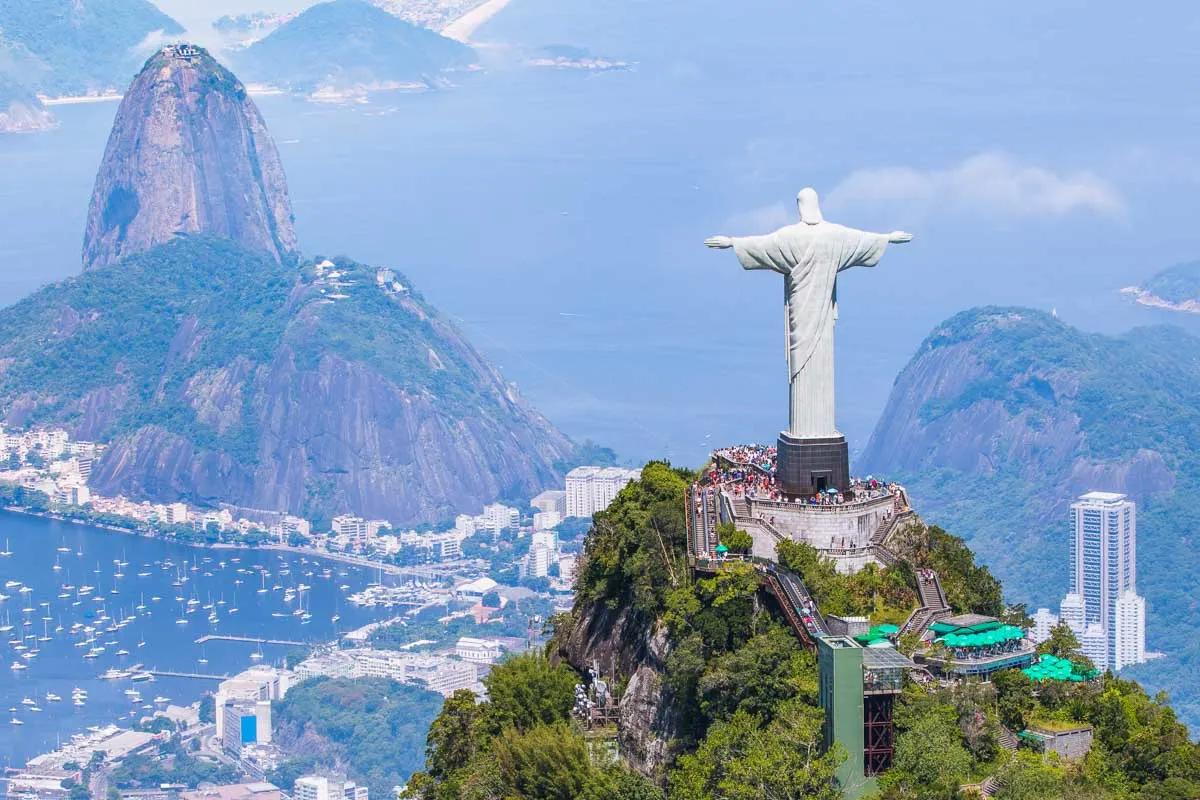 View of Christ the Redeemer and Rio de Janeiro from a scenic flight, booked through Viator